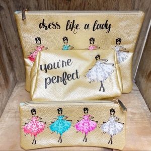 Charming Charlie Cosmetic Bags Set of 3